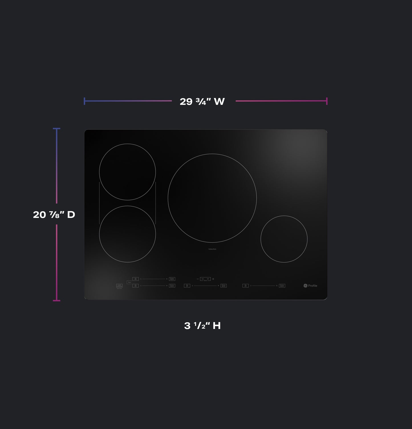 GE Profile™ ENERGY STAR® 30" Built-In Touch Control Induction Cooktop