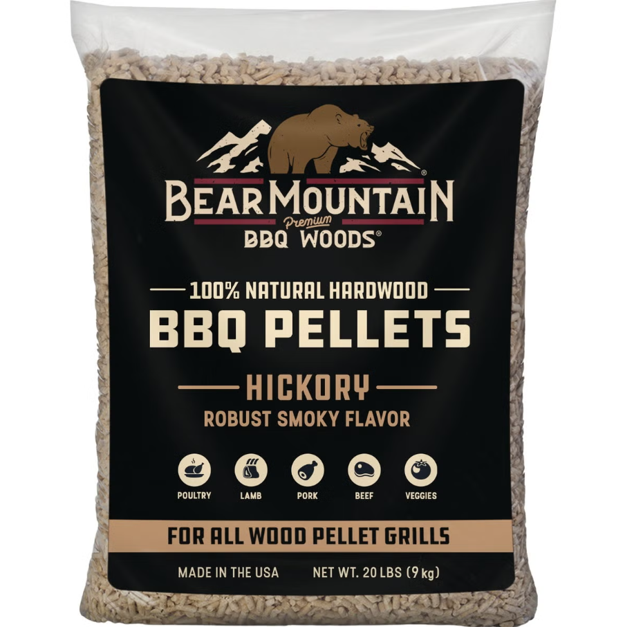 Bear Mountain BBQ Premium Hickory BBQ Wood Pellets, 20 Lb.