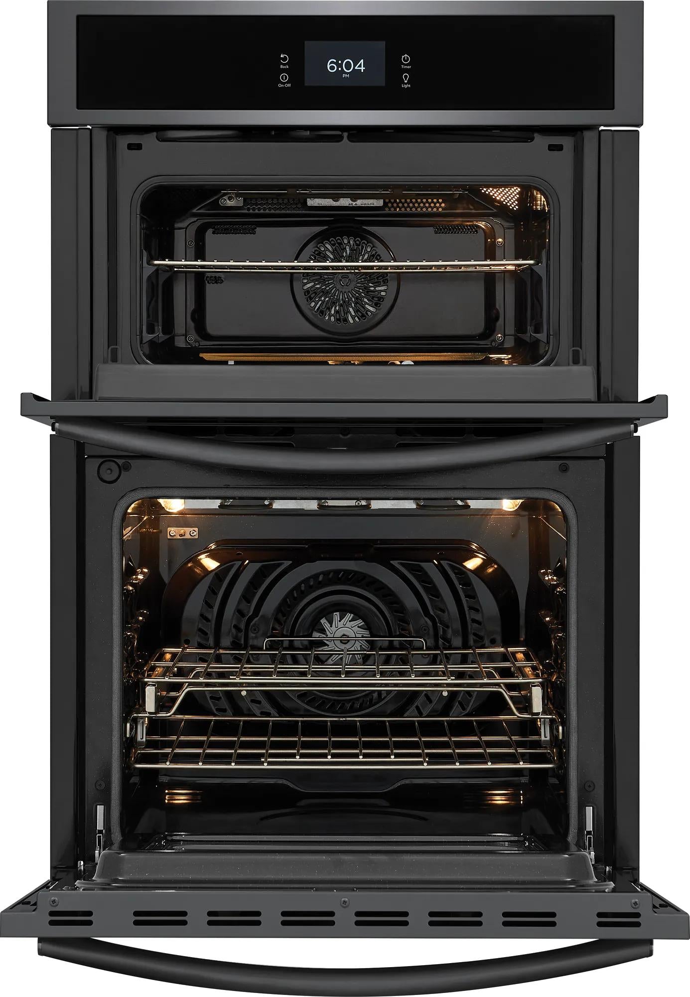 Double oven with digital display and convection fan from wall ovens and kitchen appliances collections