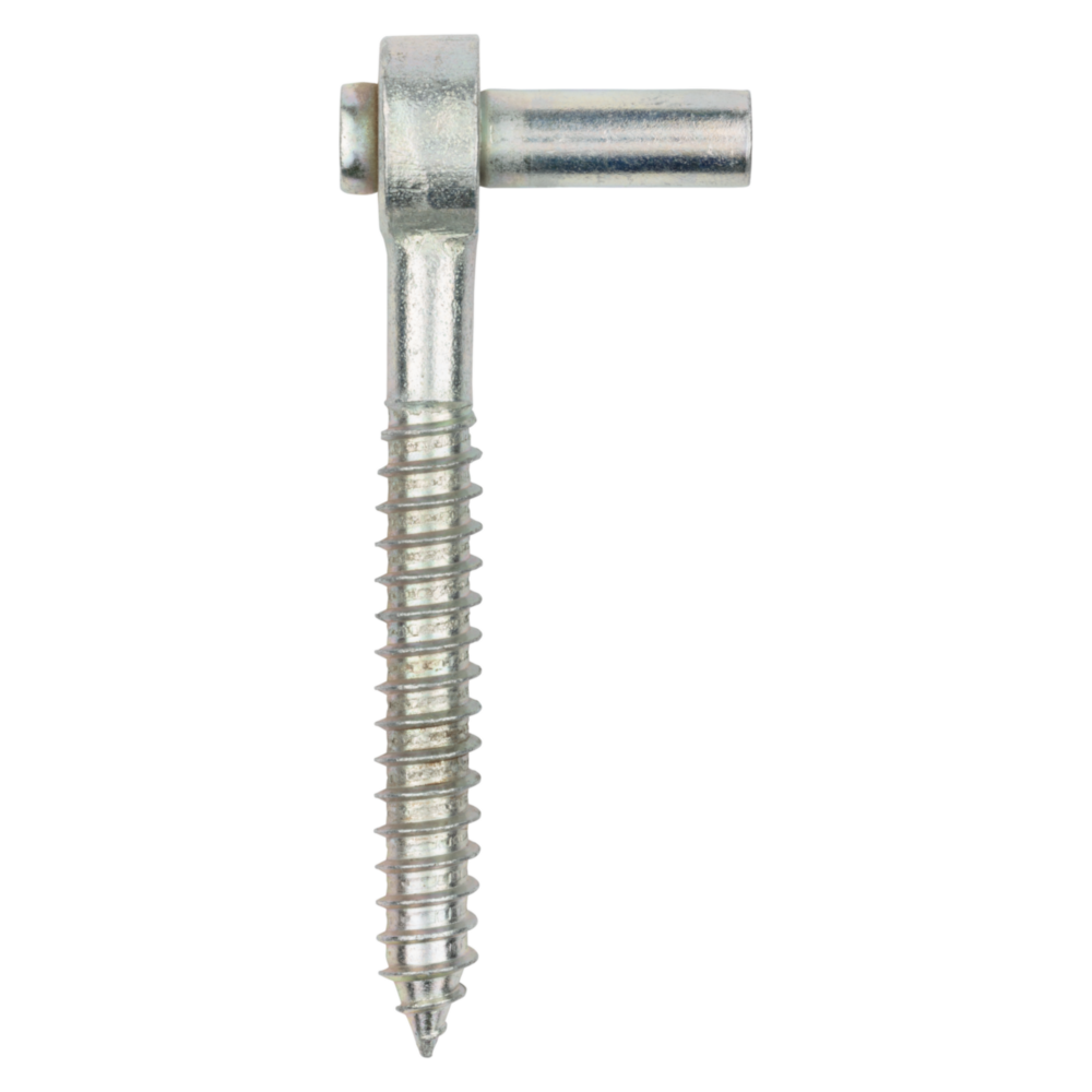 Zinc-plated steel screw hook with rolled threads for door and gate hardware in home improvement under $50 collection