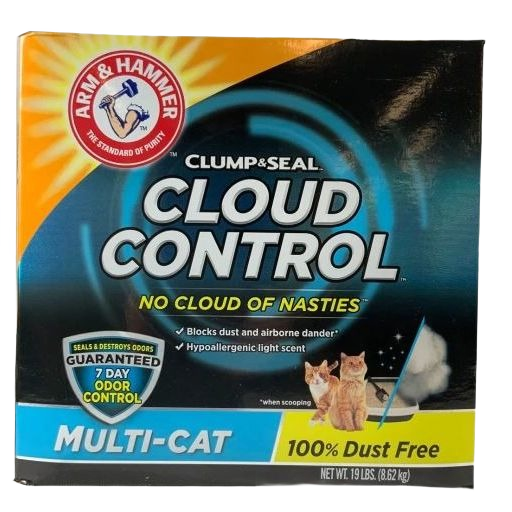 Arm & Hammer multi-cat clumping litter box with dust-free formula and odor control for pets and home care