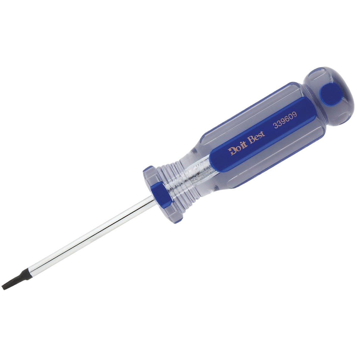 Blue-handled Torx screwdriver with size 15 tip designed for home improvement and tool use