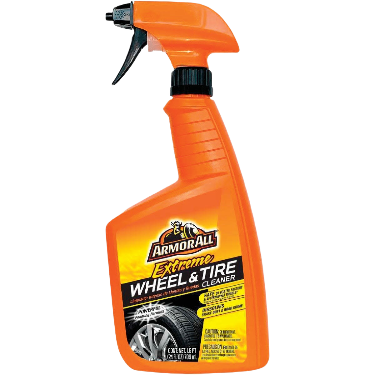 Orange spray bottle of wheel and tire cleaner for automotive care in car washes and protectants collections under $50