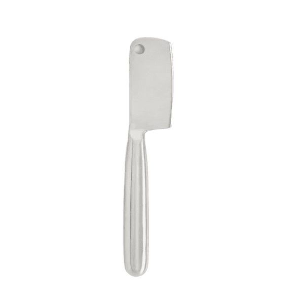 Brushed stainless steel cheese cleaver with sturdy handle for kitchenware and cooking utensils under $50 collections