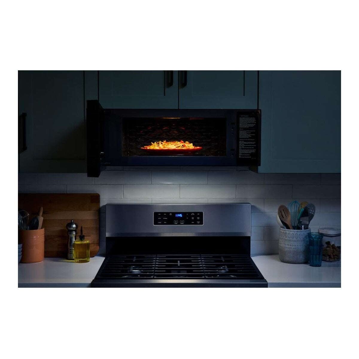 1.1 cu. ft. Smart Low Profile Microwave Hood Combination with 450 CRM 4-Speed Venting
