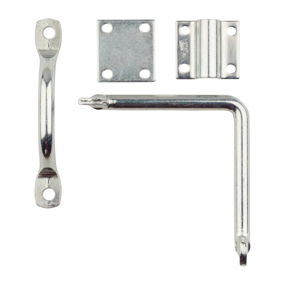 Zinc-plated door and gate latch with strike plate and hardware for secure closure in gate hardware and home improvement tools under $50