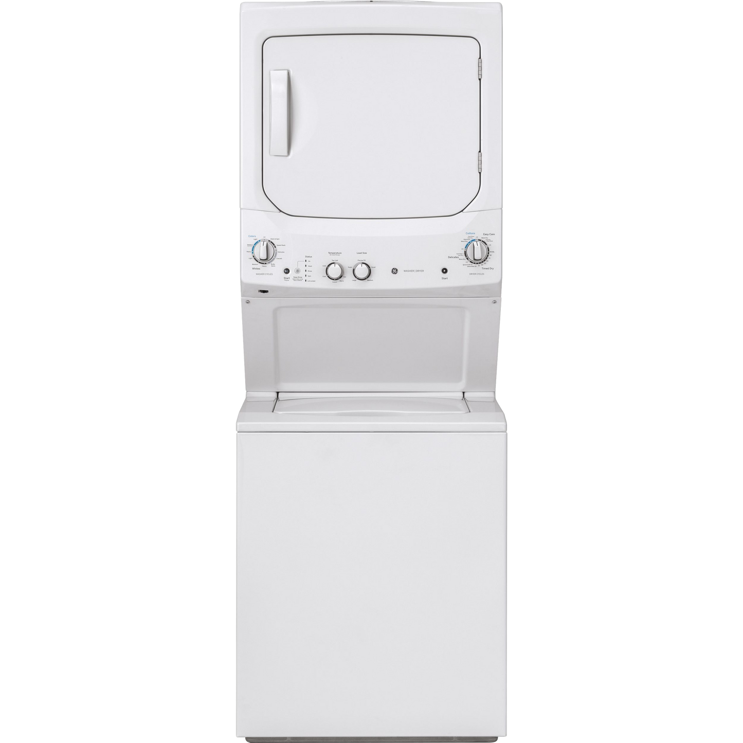 GE Unitized Spacemaker® 3.8 cu. ft. Capacity Washer with Stainless Steel Basket and 5.9 cu. ft. Capacity Long Vent Electric Dryer