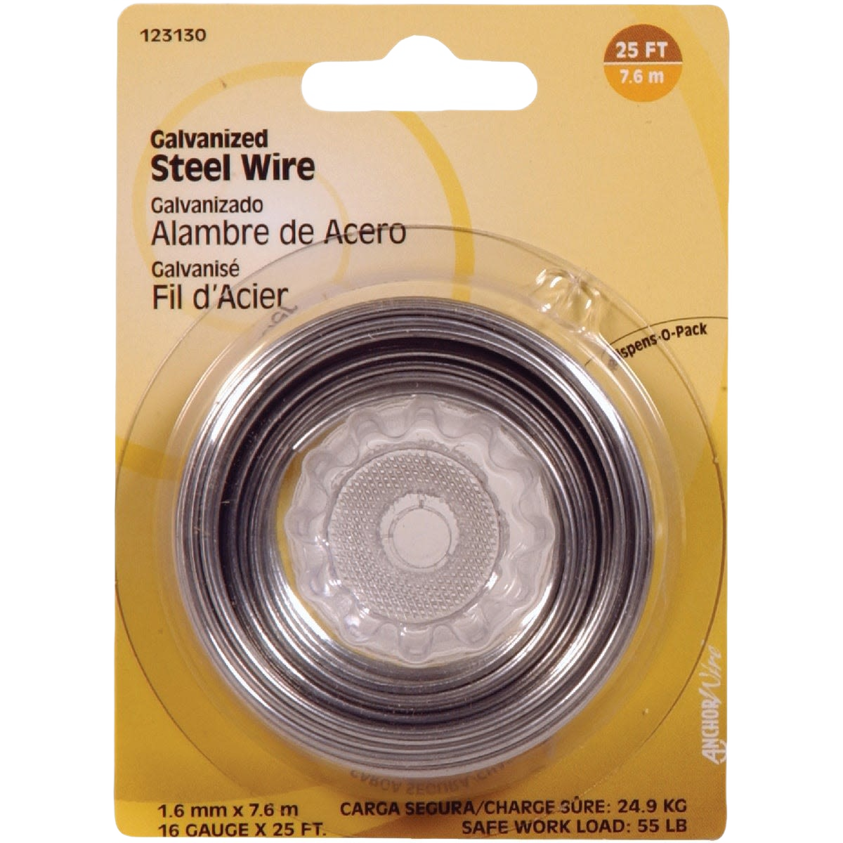 25 ft galvanized steel wire coil in hardware and fasteners category for home improvement and DIY projects