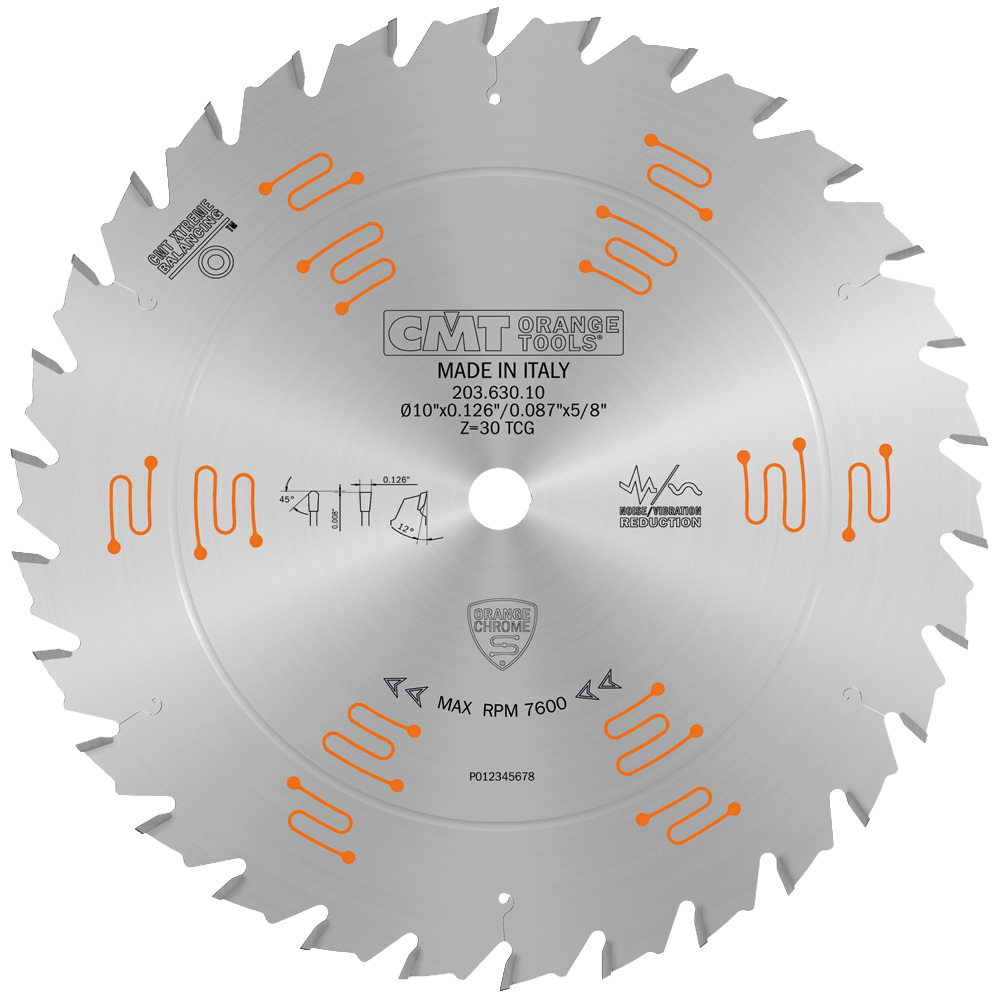 CMT Orange Tools 10" 30T Heavy-Duty Glue Line Ripping Saw Blade