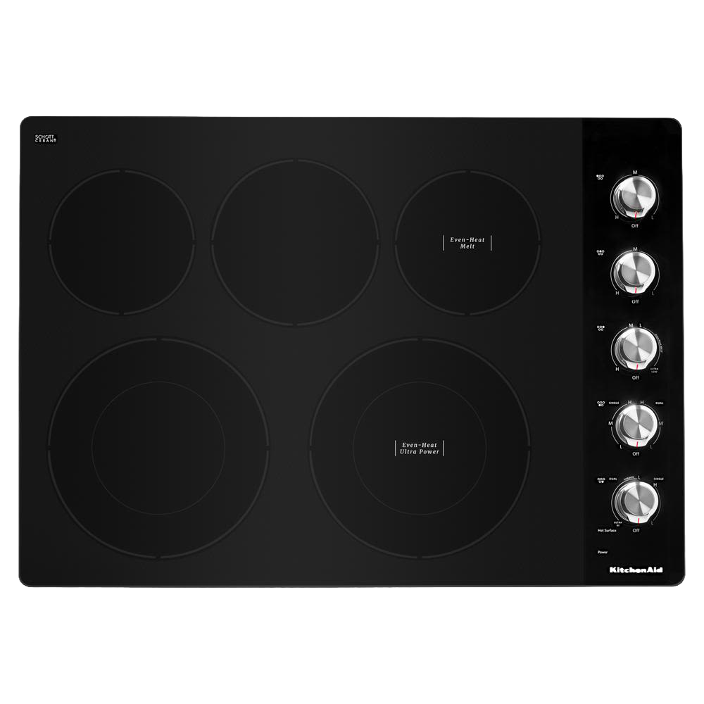 30" Electric Cooktop with 5 Elements and Knob Controls