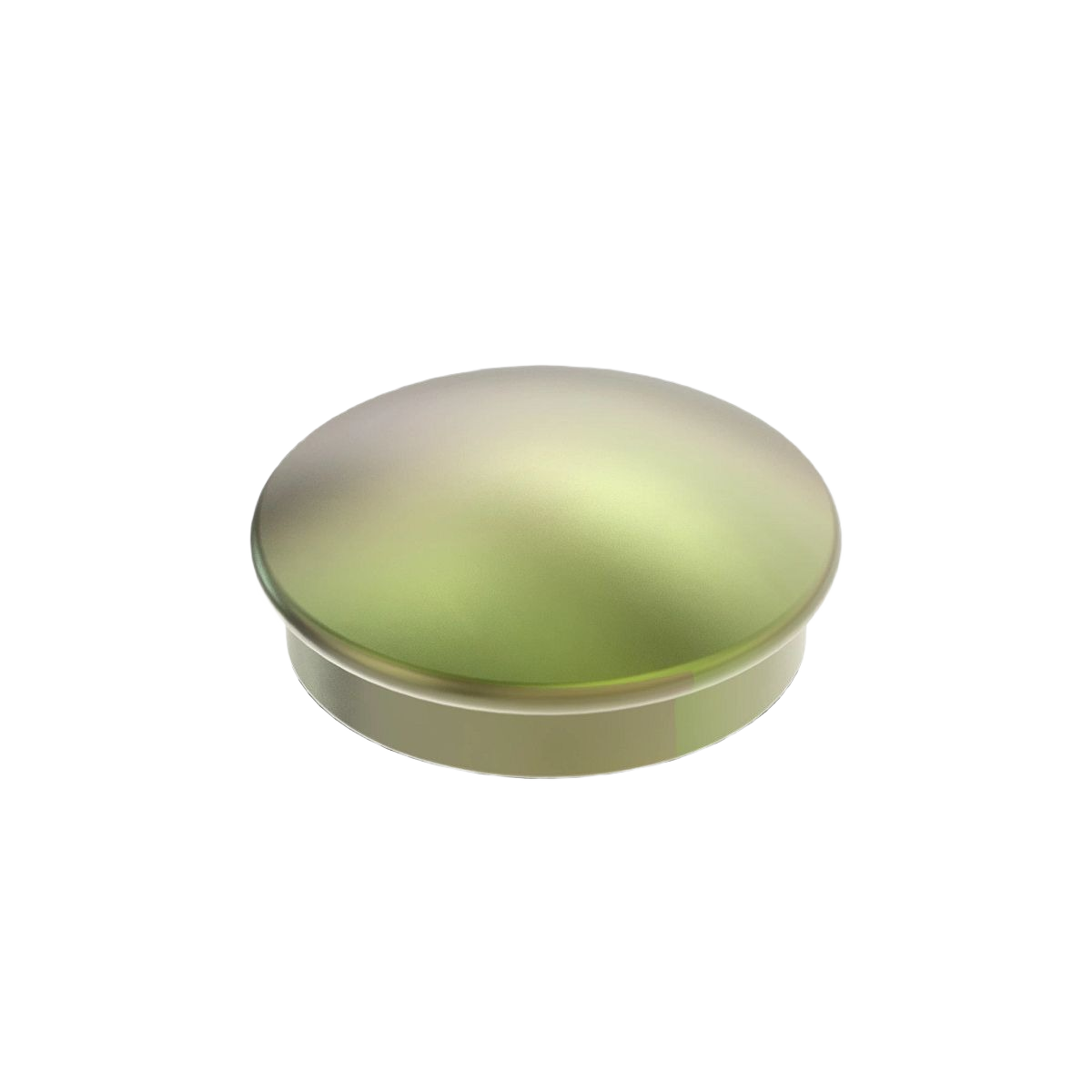 Oval-shaped metal flanged hub cap with smooth surface designed for tools and home improvement projects
