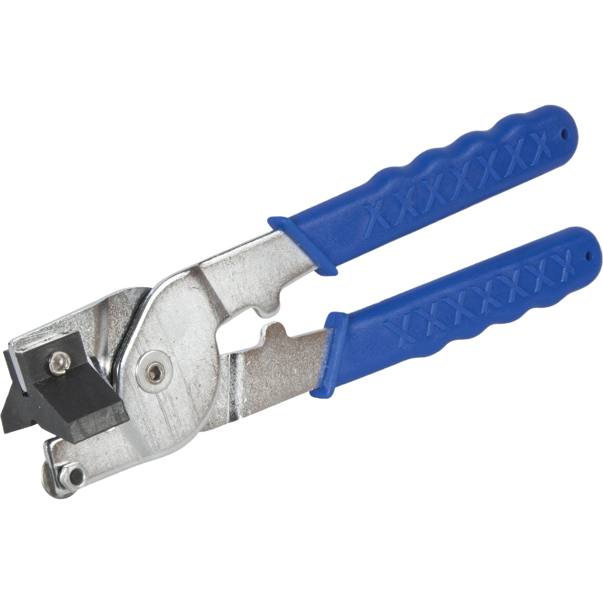 Chrome-plated steel tile pliers with blue cushion grips for flooring tools and home improvement under $50 collections