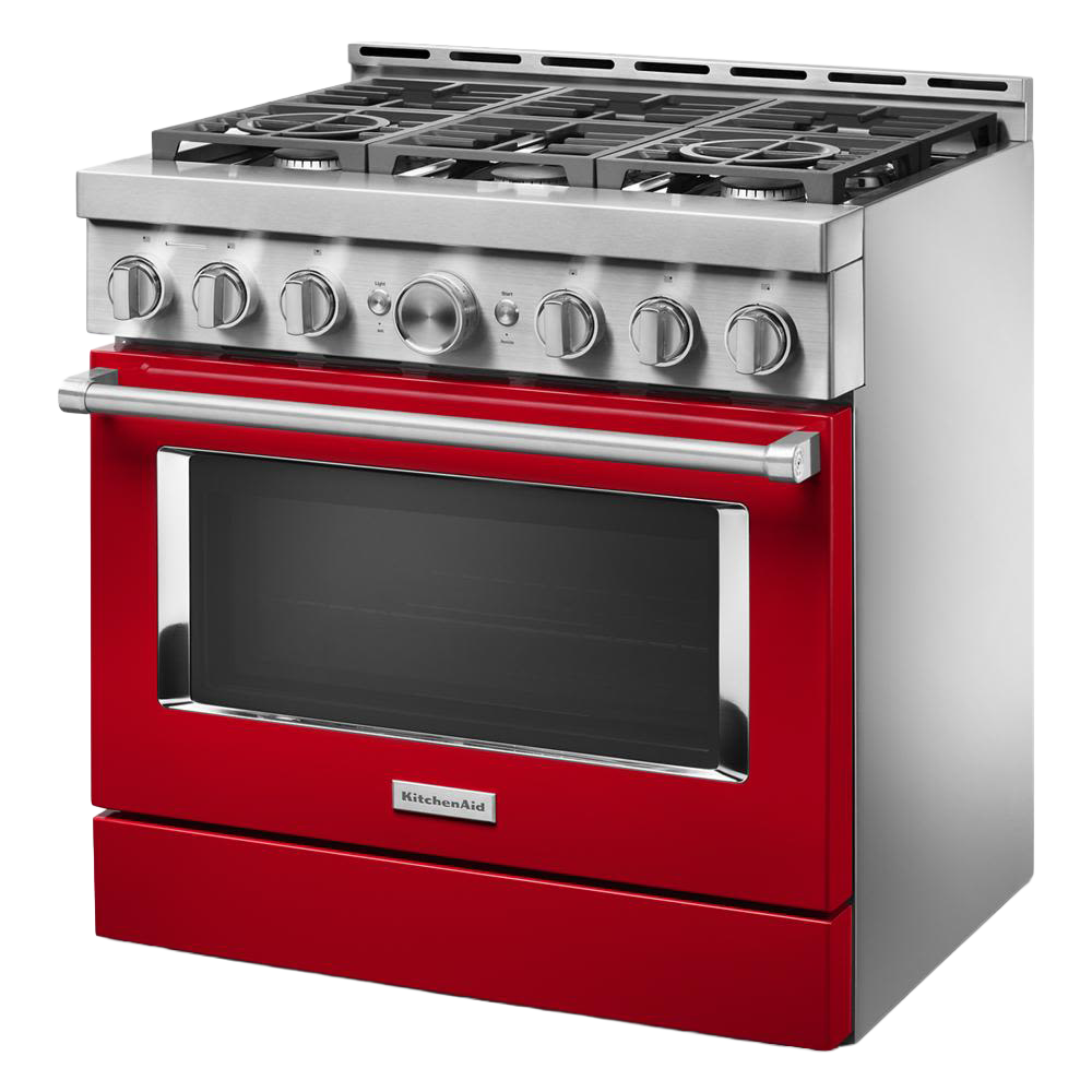 KitchenAid® 36'' Smart Commercial-Style Gas Range with 6 Burners