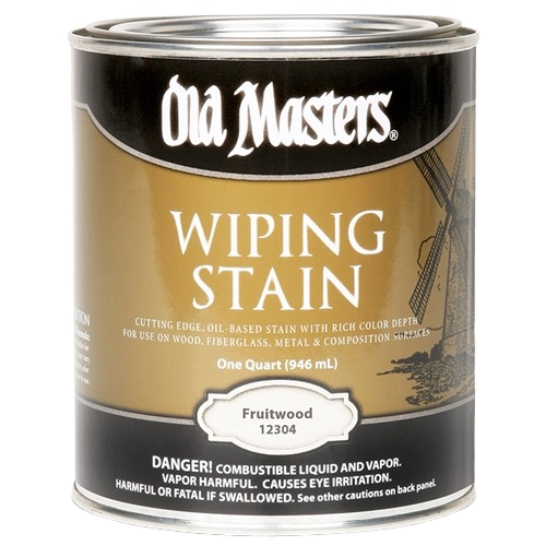 One-quart Old Masters oil-based fruitwood wiping stain for wood, fiberglass, metal finishing under $50 collections
