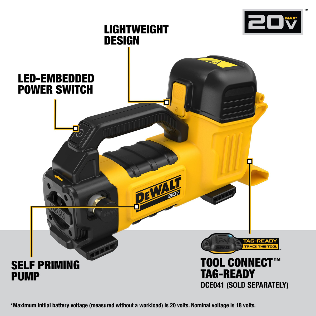 DEWALT 20V MAX Cordless Liquid Transfer Pump (Tool Only)