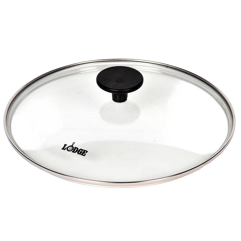 Oval tempered glass lid with stainless steel rim and black knob for kitchenware under $50 collection