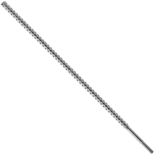 Long steel rotary hammer drill bit with spiral flutes for concrete and masonry in drill bits and power tool accessories collections