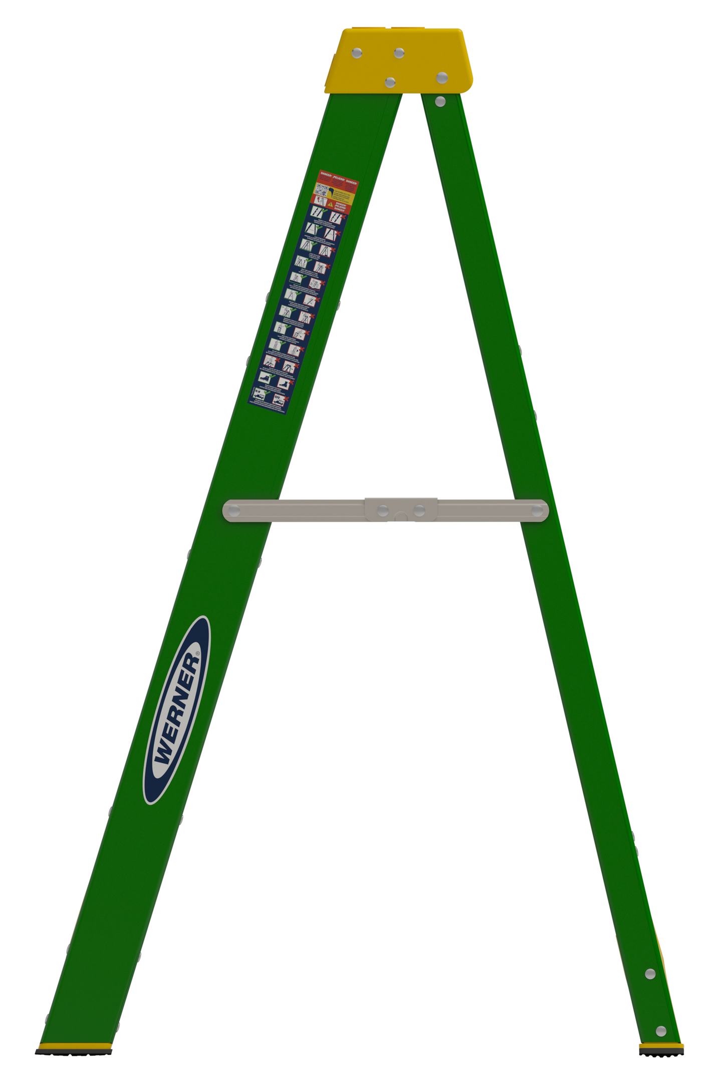 Werner 4 ft. Fiberglass Type II Step Ladder, 225 Lb. Capacity