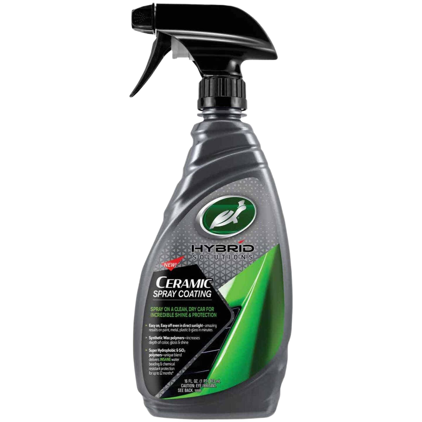 Gray and green ceramic spray coating trigger bottle designed for automotive cleaning and protection under $50 tools