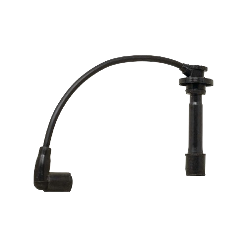Black ignition wire with rubber connectors for outdoor equipment repair and home improvement tasks