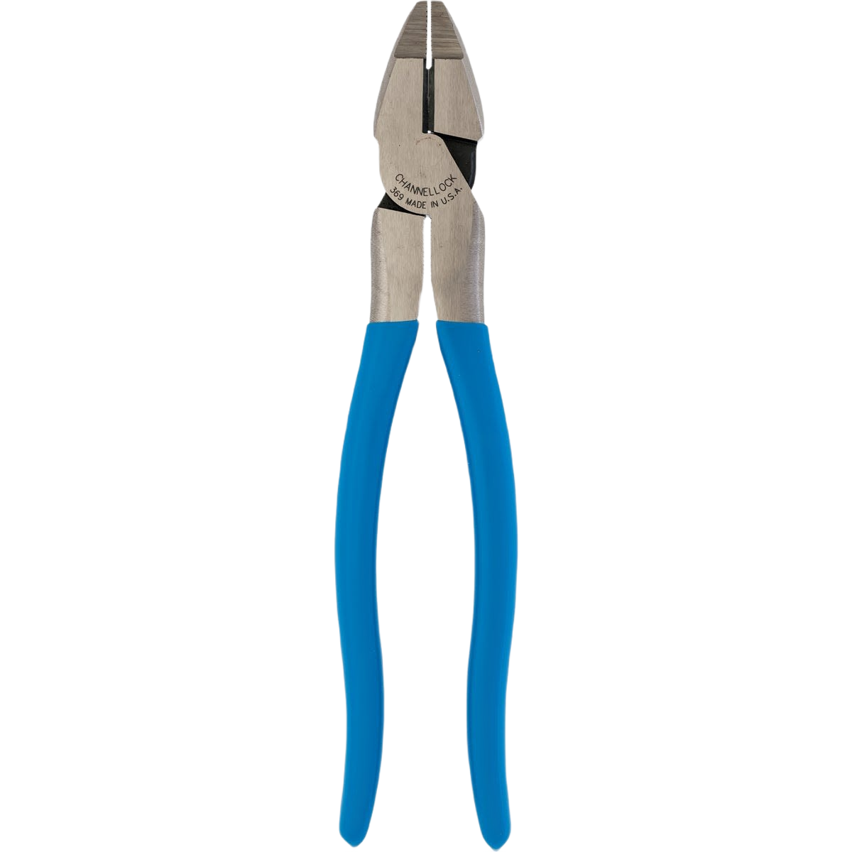 Metal round nose pliers with blue handles designed for precision gripping in tools and home improvement projects