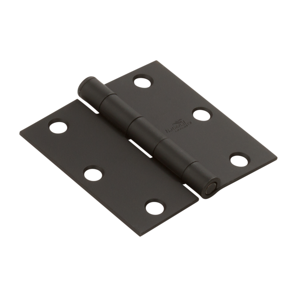 3-inch square black door hinge with removable pin for residential door hardware and home improvement projects under $50 collection