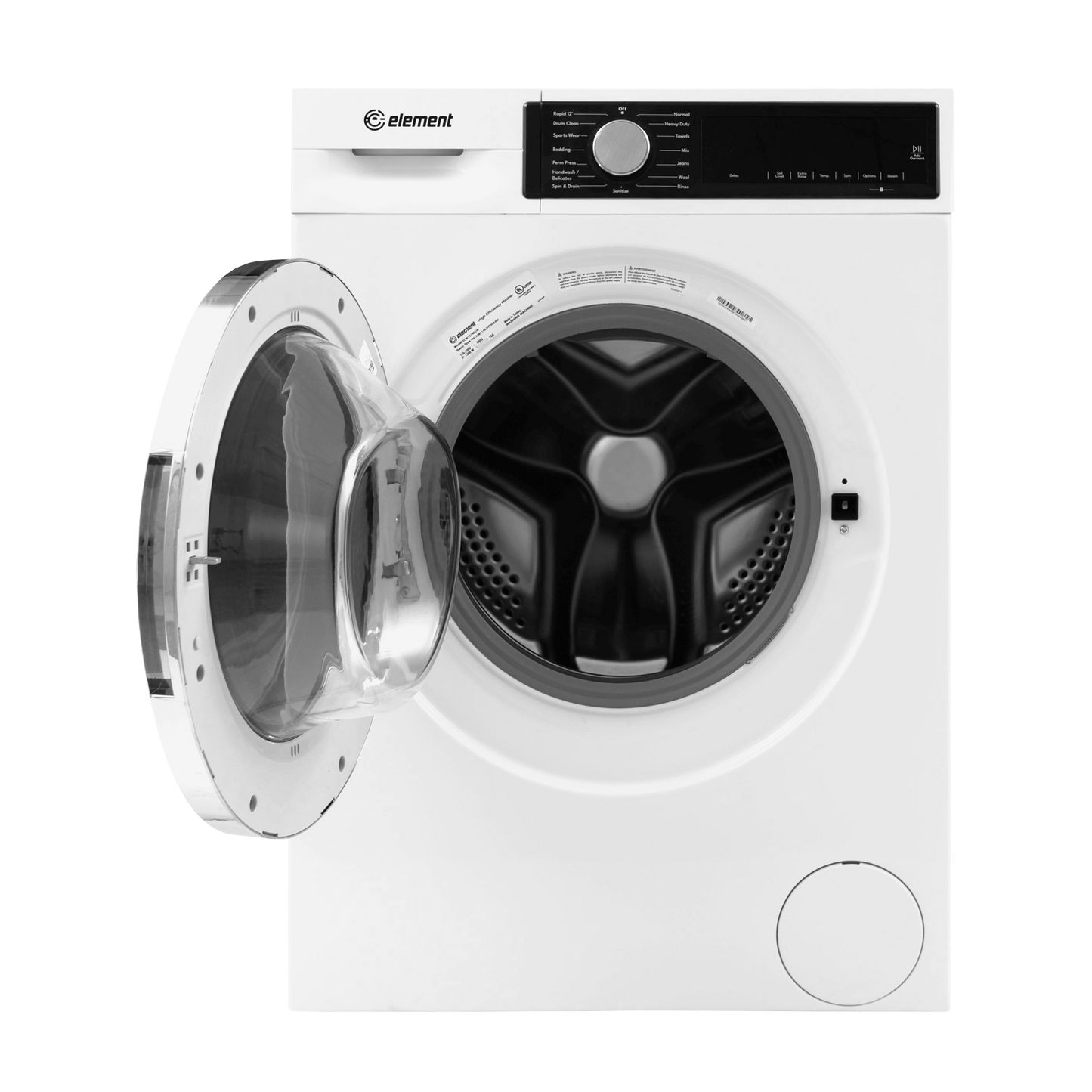 Element Electronics 24-inch 2.2 cu. ft. Front Load Washer – White, ENERGY STAR (ECW2224EGW)