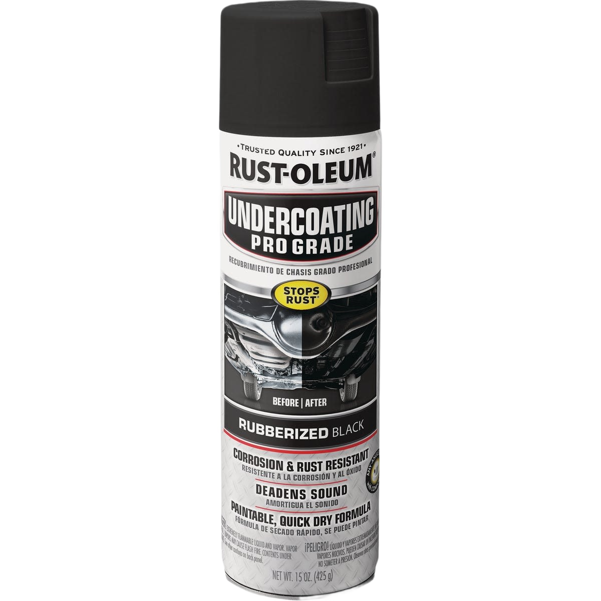 15 oz. can of black rubberized spray undercoating for rust protection in paint & supplies under $50 collection