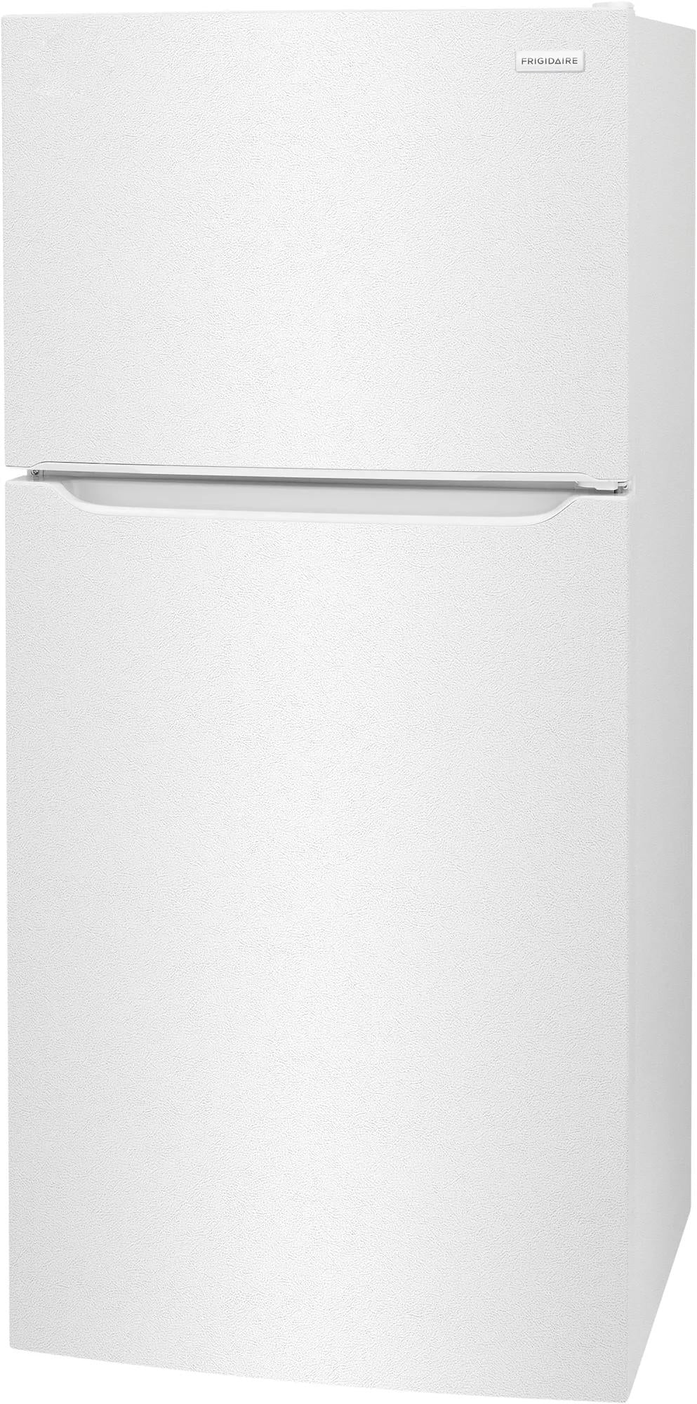 white top freezer refrigerator with textured finish and integrated handle in refrigerators and appliances collection