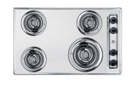 30" Wide 230V 4-Burner Coil Cooktop