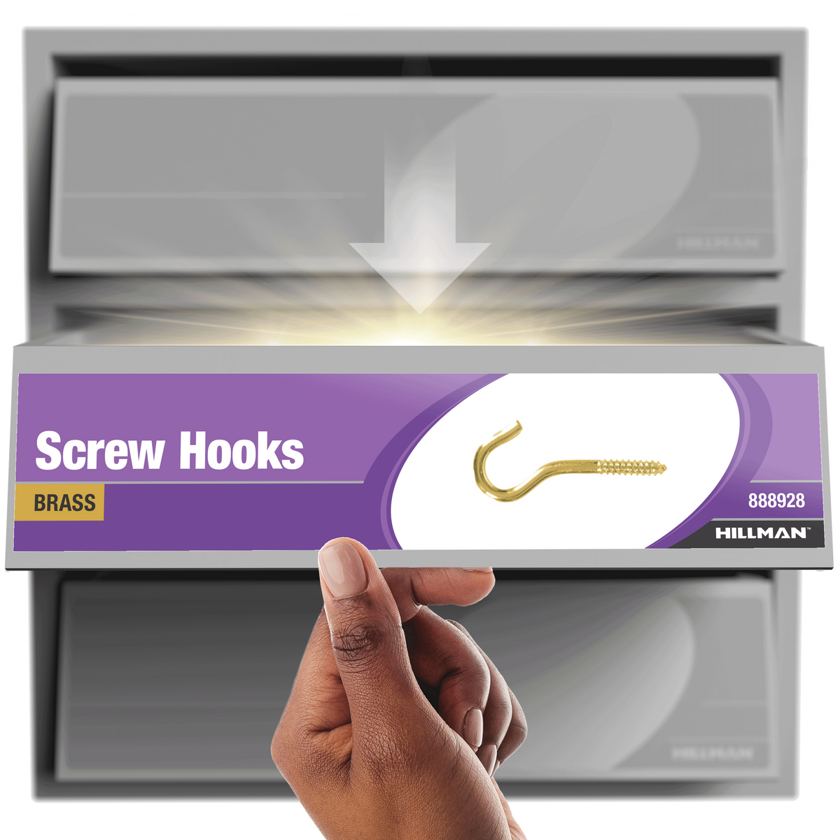 Hardware Essentials Ceiling Hook Brass (0.162" x 2-9/16")