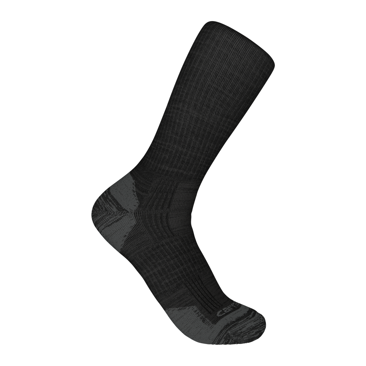 Carhartt Midweight Synthetic-Wool Blend Crew Sock 2-Pack - Black, XL