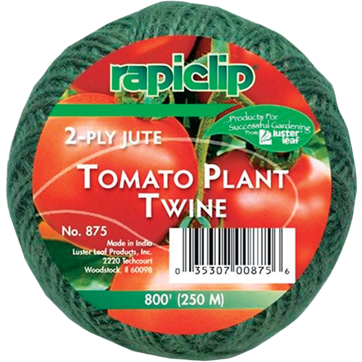 Green natural jute plant tie twine for supporting tomato plants in outdoor living and lawn and garden under $50