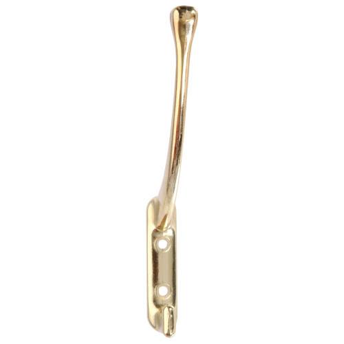 Brass-finished garment hook for organizing clothing in hardware and storage collections under $50