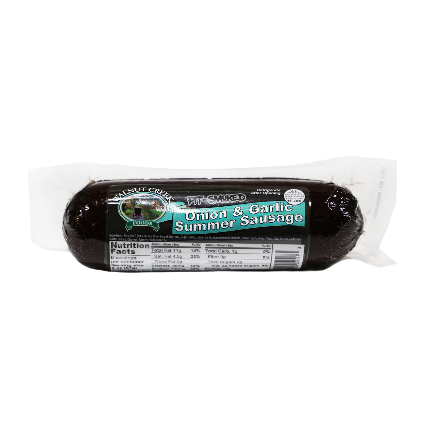 Packaged pit smoked onion and garlic summer sausage in food and beverage under $50 collection