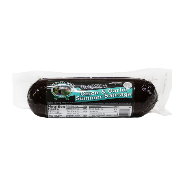 Walnut Creek Foods Pit Smoked Onion & Garlic Sausage 12 oz