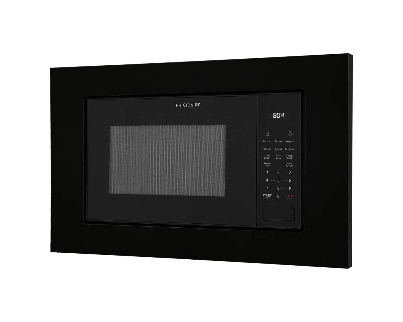 Built-in black microwave trim kit with smooth finish for kitchen appliance parts and microwave accessories