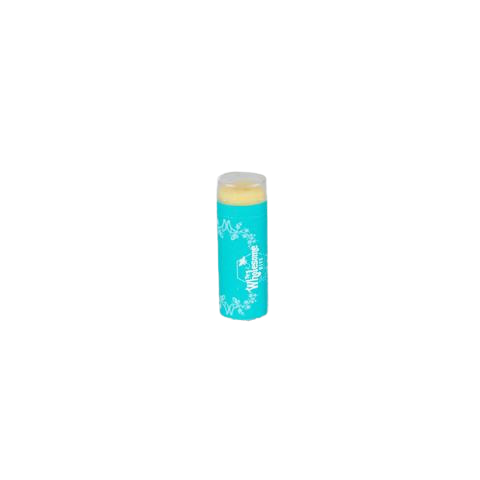 Blue tube of peppermint lip balm with natural ingredients from health and beauty collections under $25