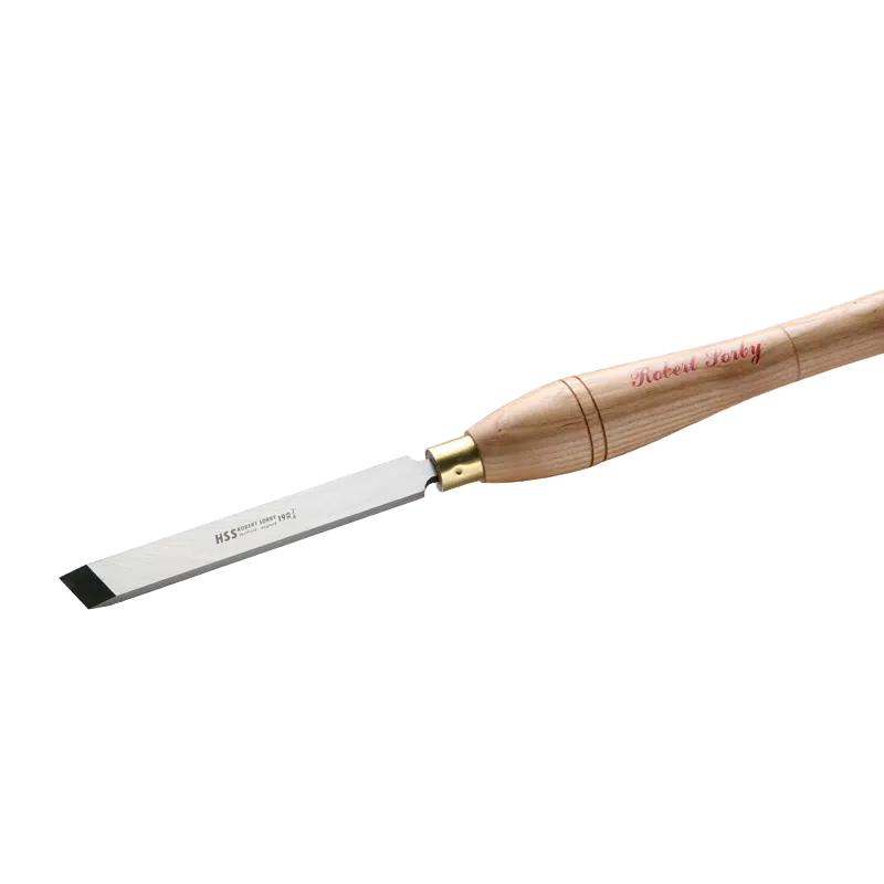 Robert Sorby woodturning skew chisel with wooden handle for precision woodworking in home improvement tools collection