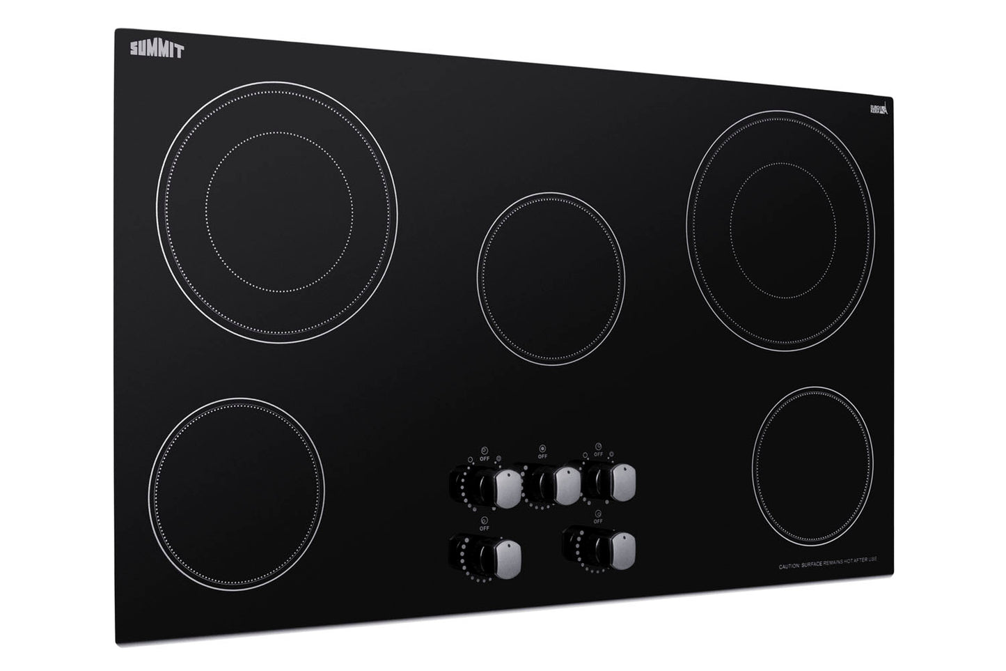 36" Wide 208-240V 5-Burner Radiant Cooktop
