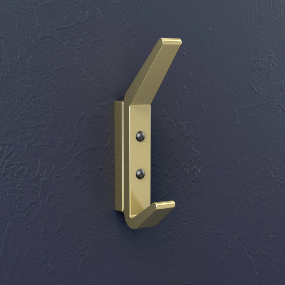 Brushed gold wall hook with geometric reed design for closet organization and home improvement projects under $50