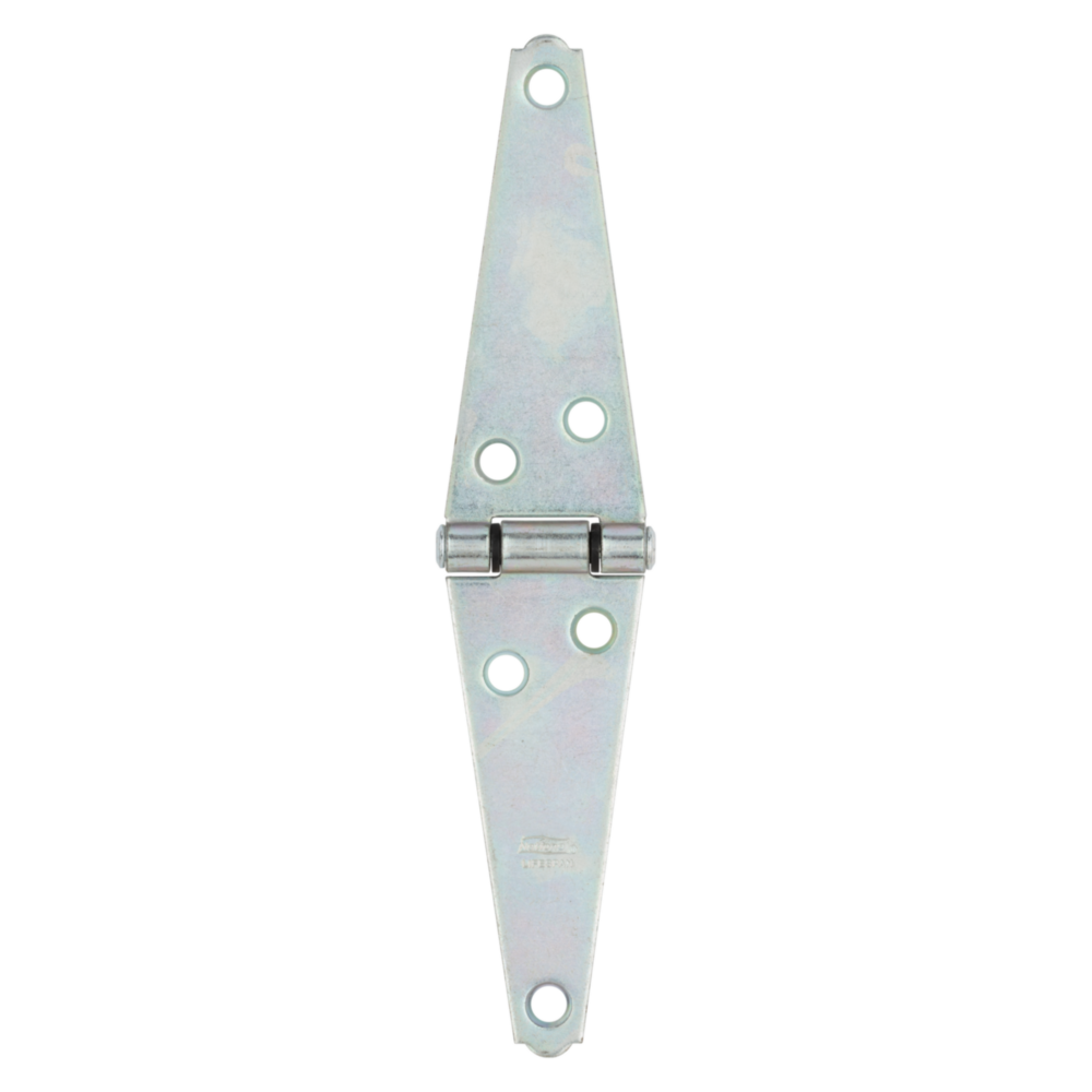 Zinc-plated heavy-duty strap hinge with offset holes for barn doors, gates, and home improvement projects under $50