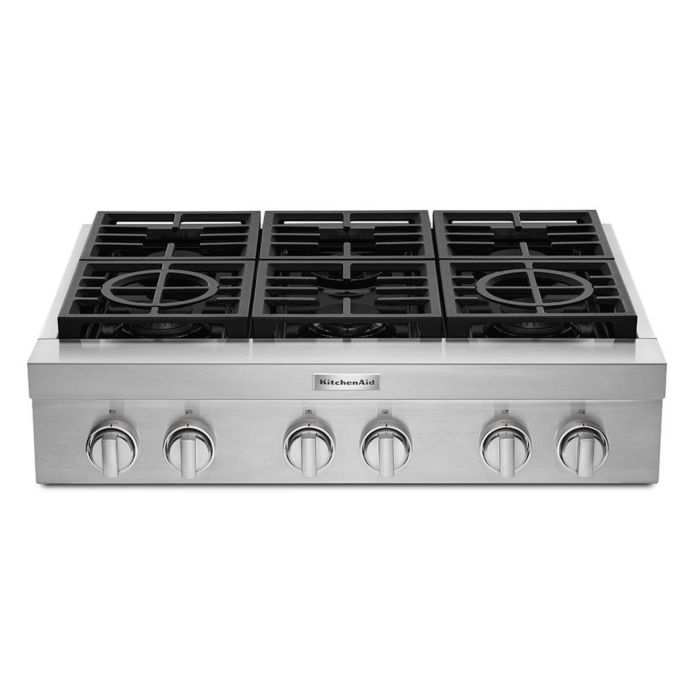 KitchenAid® 36'' 6-Burner Commercial-Style Gas Rangetop