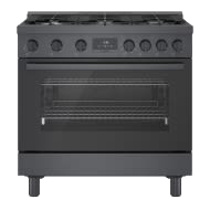 800 Series, Dual Fuel Freestanding Range, 36'', Black Stainless Steel