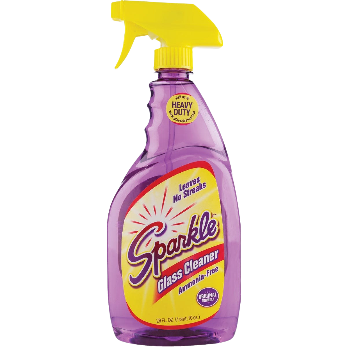 Purple heavy-duty spray bottle of ammonia-free glass cleaner for streak-free shine in cleaning supplies under 50 dollars