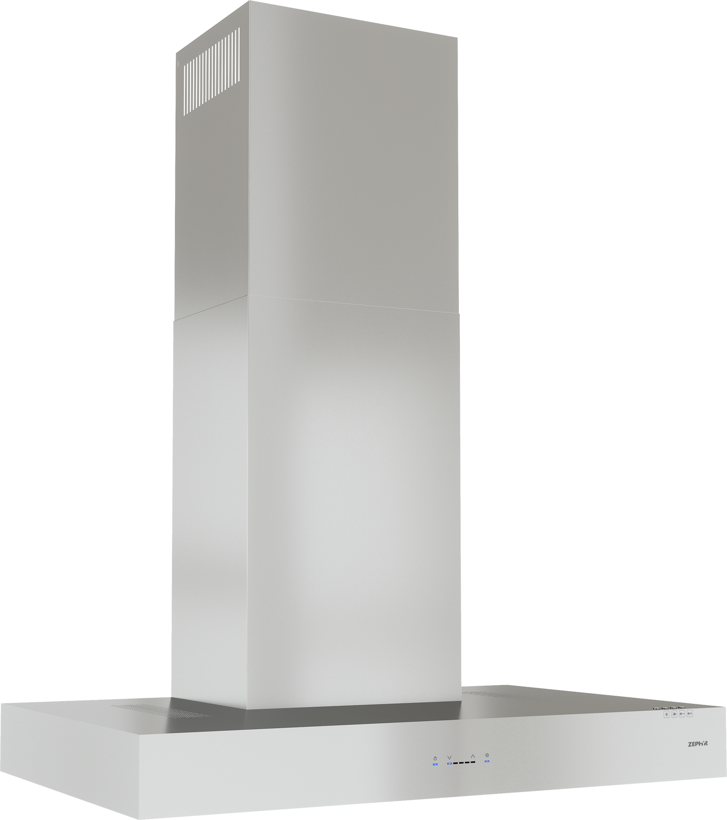 Stainless steel wall-mounted range hood with Bluetooth speakers for kitchen and appliance collections