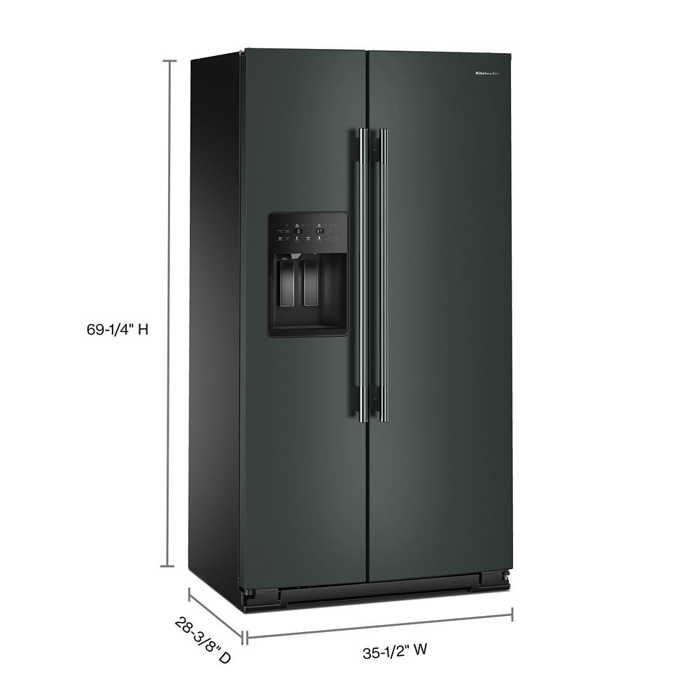 20.8 Cu. Ft. Counter-Depth Side-by-Side Refrigerator with Exterior Ice and Water Dispenser in Juniper