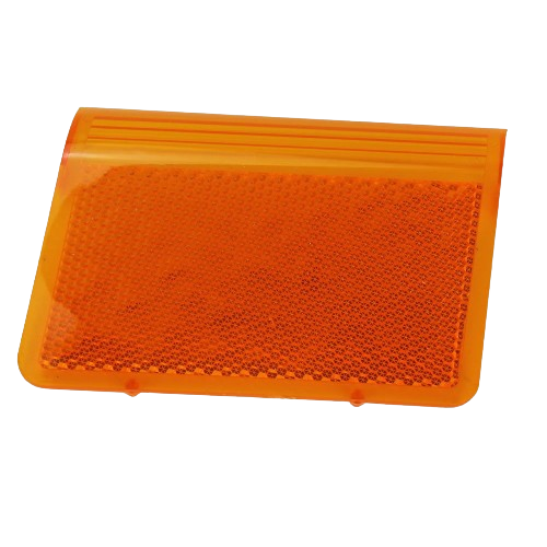 Orange left-hand reflector with textured surface for John Deere parts and accessories collections