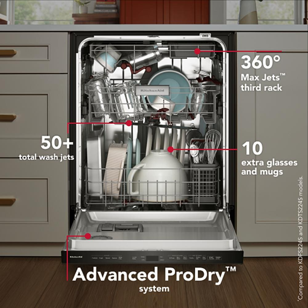 KitchenAid® 360° Max Jets™ Third Rack Dishwasher with Advanced ProDry™ System, 44 dBA