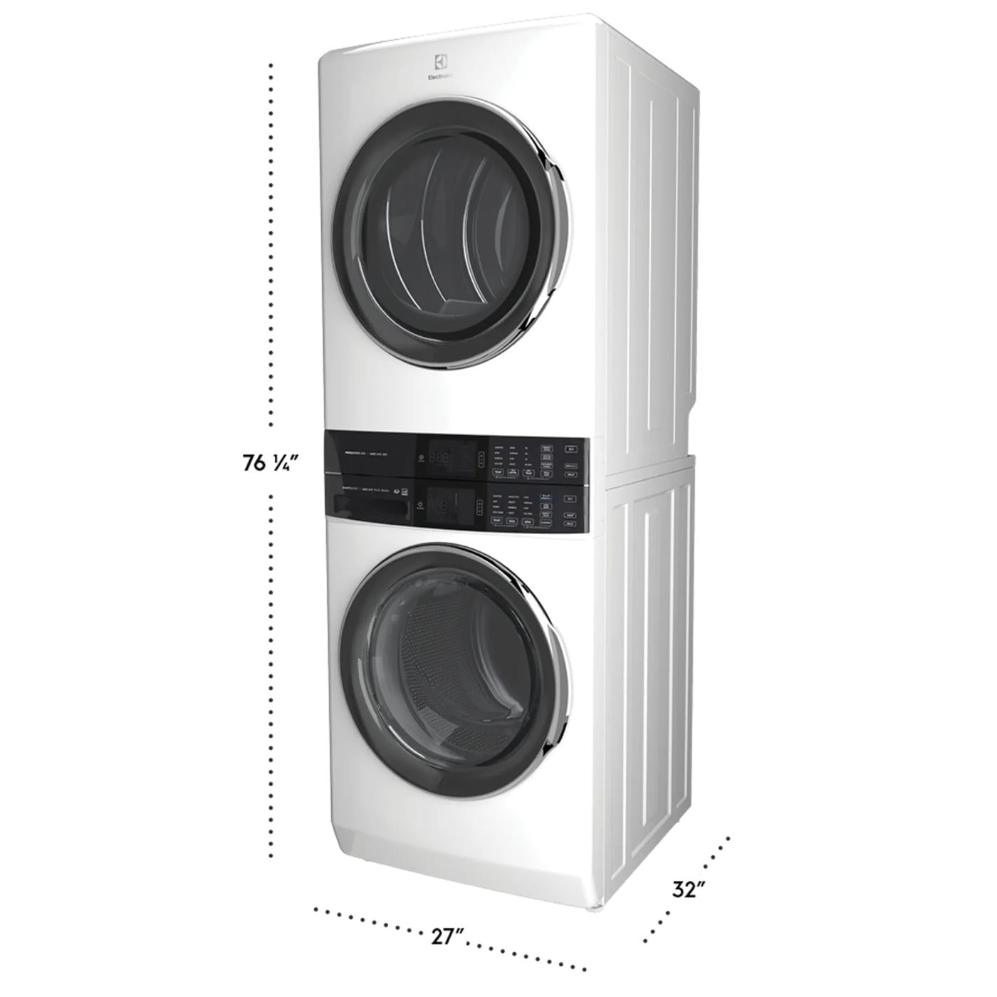 Laundry Tower Single Unit Front Load 4.5 Cu. Ft. Washer & 8 Cu. Ft. Gas Dryer